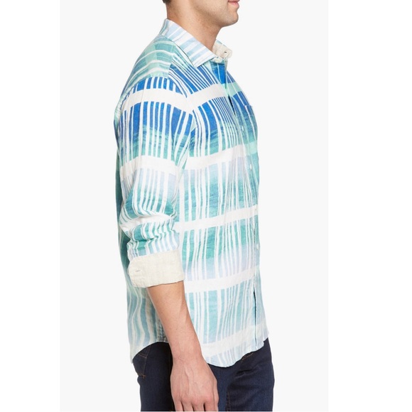 OVER 70% OFF❗️ Tommy Bahama Okeechobee Ombré Breezer Linen Button Down Large - Picture 5 of 10